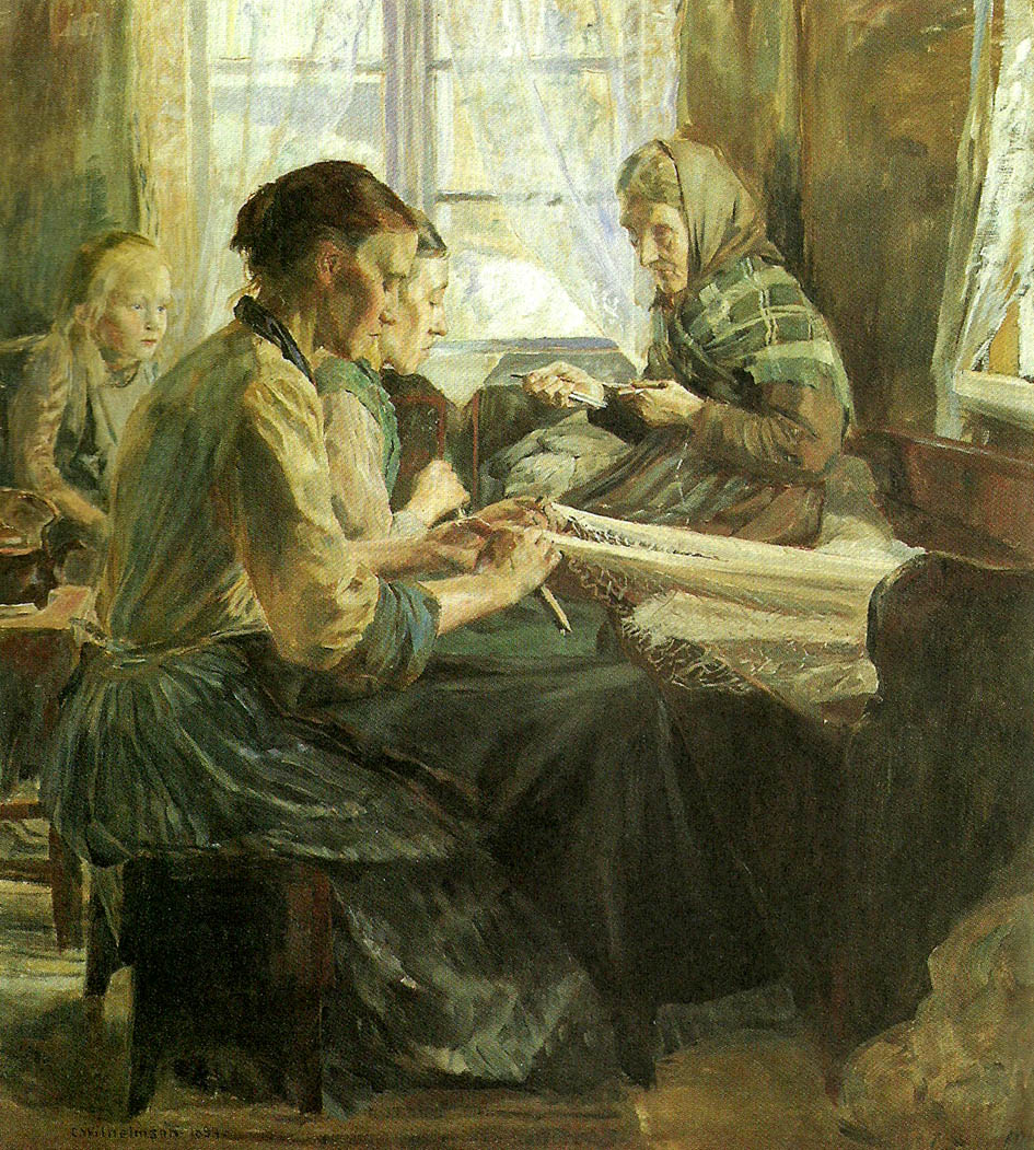 Carl Wilhelmson fiskarkvinnor bindande nat